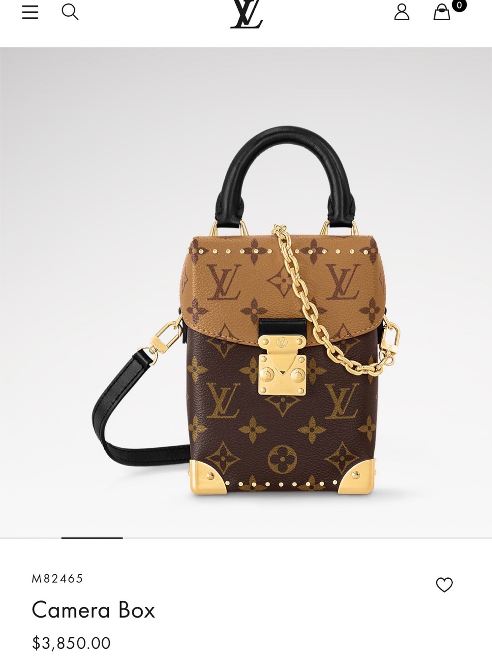 Louis Vuitton Camera Box Small Leather Bag in Brown/Tan